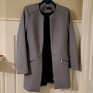 Zara gray zip blazer